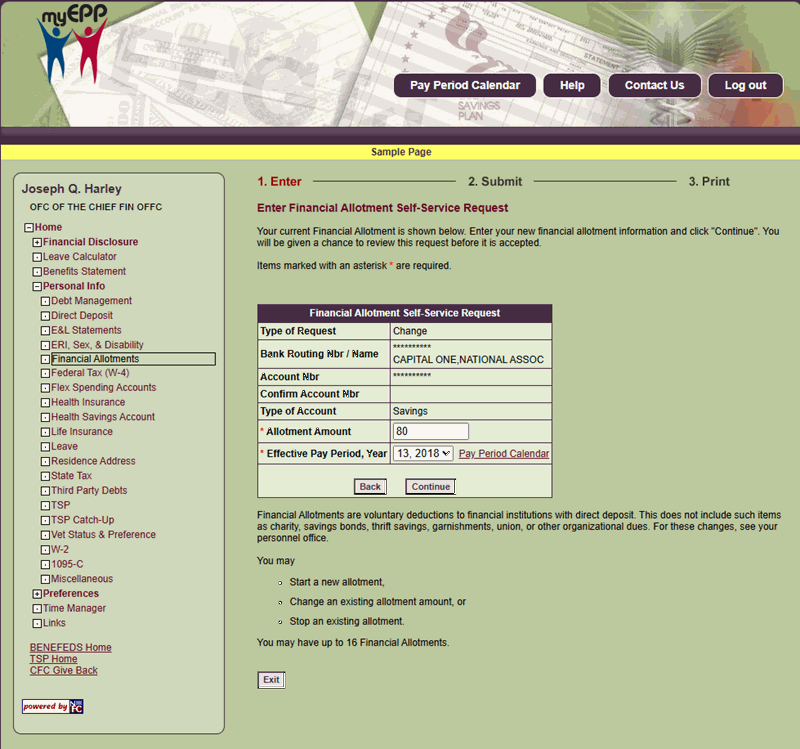 Financial Allotment